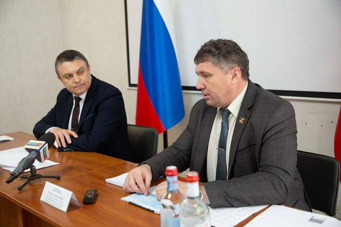 Встреча врио главы ЛНР Леонида Пасечника с жителями Марковского района, Марковка, 21 апреля 2023 года