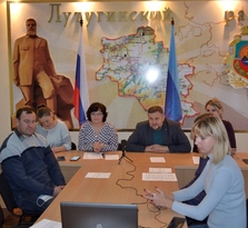 Лутугинцы провели видеоконференцию "Мы едины" с методистами из Курской области