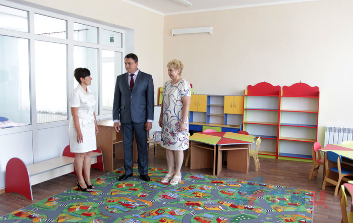 Открытие восстановленного детсада в Новосветловке, Краснодонский район, 20 августа 2018 года