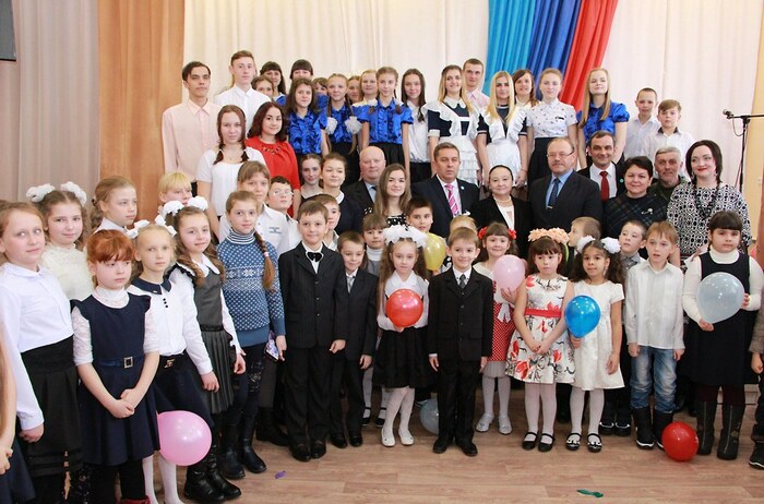 Открытие восстановленной школы №10 в Зоринске, Перевальский район, 18 января 2017 года