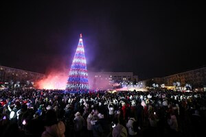 Открытие Главной елки ЛНР, Луганск, 22 декабря 2023 года