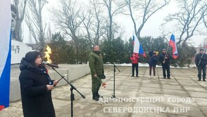Митинг в годовщину освобождения поселка Лисхимстрой от фашистов прошел в Северодонецке