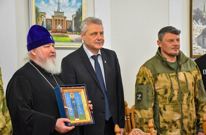 Встреча митрополита Ставропольского и председателя Правительства ЛНР, Луганск, 28 марта 2023 года