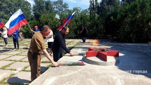 Зажжение Вечного огня на Мемориале Славы состоялось в освобожденном Северодонецке