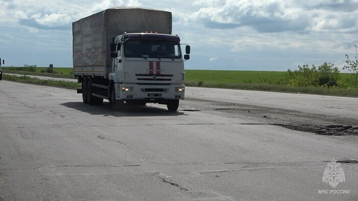 Очередной конвой МЧС РФ доставил жителям Рубежного и Северодонецка 202 т продуктов