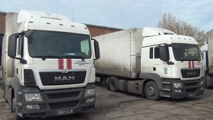 Очередной конвой МЧС РФ доставил в Луганск 50 тонн продуктов питания – МЧС ЛНР