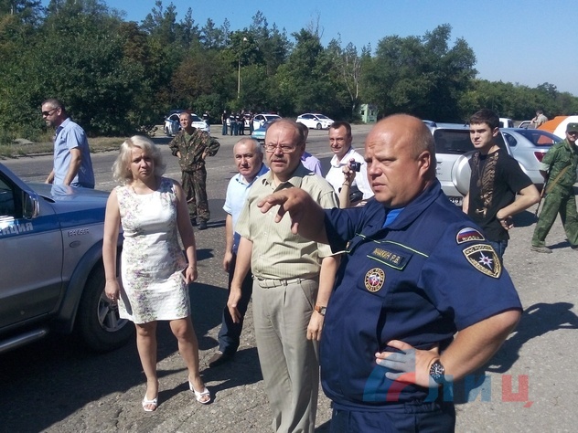 Прибытие 34-го конвоя МЧС РФ в Луганск, 30 июля 2015 года