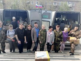 Представители "Боевого братства" Тамбовской области доставили в ЛНР 16,5 т гумпомощи