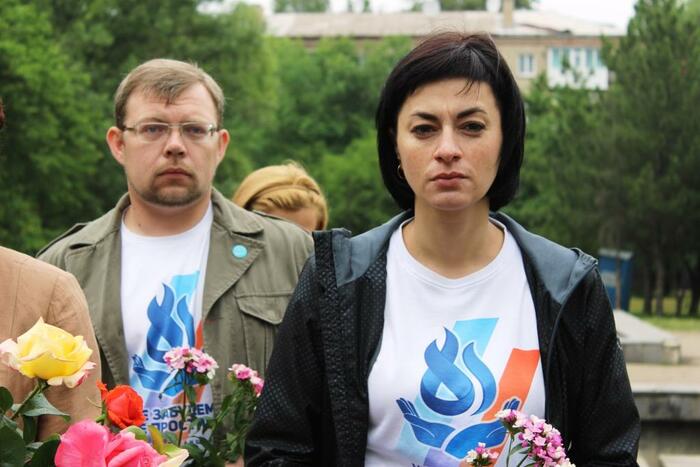 Акция памяти о погибших детях Республики в парке имени Щорса, Луганск, 1 июня 2016 года