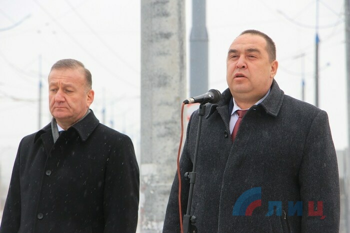 Торжественное открытие нового путепровода по ул. Советской, Луганск,  26 декабря 2016 года