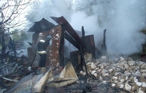 Пожар уничтожил в Трехизбенке две хозпостройки, сгорели 10 кур и 9 кроликов - МЧС