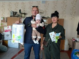 Председатель СЖД передала в Лисичанск гумпомощь семьям с маленькими детьми и пожилым людям