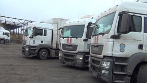 Очередной конвой МЧС РФ доставил в Луганск 110 тонн продуктов питания