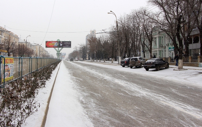 Снегопад, Луганск, 30 ноября 2016 года