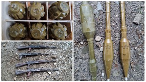 Полиция изъяла из тайника в Сватово автоматы, обрез и боеприпасы – МВД