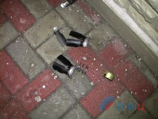Последствия обстрела Луганска 27 января
