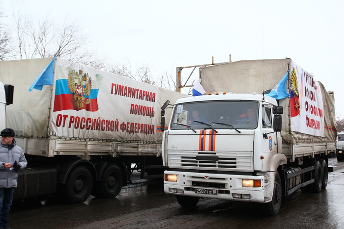 12-й гумконвой МЧС РФ прибыл в Луганск, 31 января