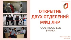 Отделения МФЦ открылись в Брянке и Славяносербске