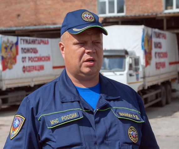 Разгрузка 32-го гумконвоя МЧС РФ завершилась в Луганске, автомобили возвращаются в Россию