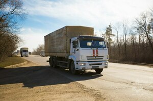 Очередной конвой МЧС РФ доставил жителям Северодонецкой агломерации около 350 т продуктов