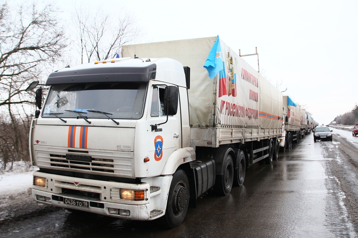 12-й гумконвой МЧС РФ прибыл в Луганск, 31 января