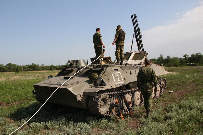 Испытание установки разминирование "Змей Горыныч" под Луганском, 27 мая 2015 года 
