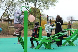 Спортплощадка для детей по проекту благоустройства открылась в Червоногвардейском