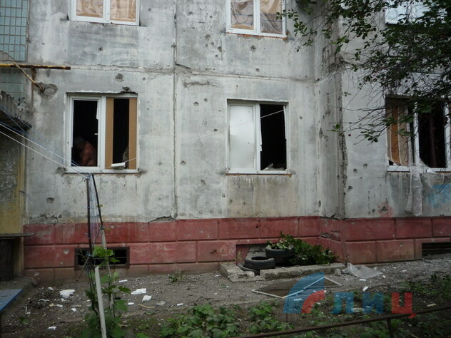 Последствия обстрела Первомайска, 28 июня 2015 года