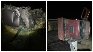 Водитель легковушки погиб при столкновении с КамАЗом в Перевальском районе