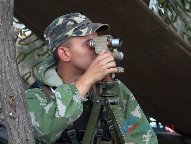 Учебные стрельбы артиллеристов Народной милиции из установок РСЗО "Град", 10 сентября 2015 года